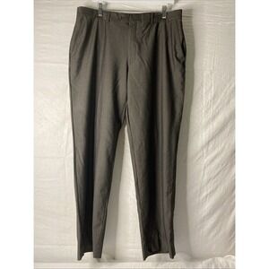 Zignone Linea Naturale Luxe Gray Italy 100% Wool Mens Dress Pants Sz 36 *DEFECT*